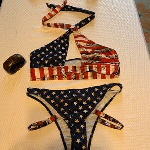 Patriotic Stars and Stripes Bikini